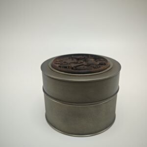 Rosewood Carving Pewter Caddy