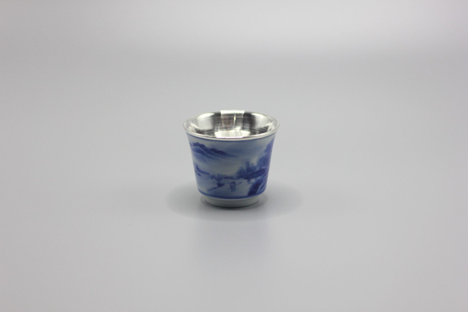 Blue-and-White Porcelain | Master Cup with Sterling-Silver Lining